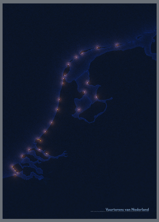 Vuurtorenkaart van Nederland